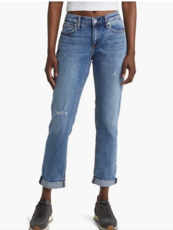 rag & bone Denim - Rag & Bone Dre Low Rise Slim Boyfriend Jeans Women's Medium Blue River sz 26.